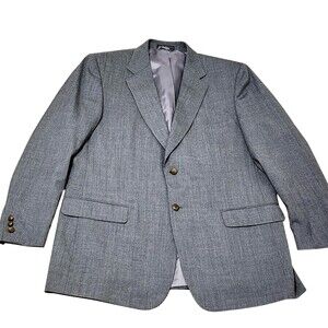 Meeting Street Sport Coat Mens 46 Long Gray Wool Two Button Classic Fit Blazer